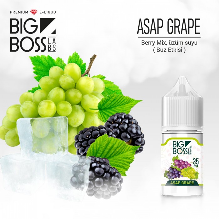 Big Boss Asap Grape 30 ML Salt Likit  en uygun fiyatlar ile eliptod.com da! Big Boss Asap Grape 30 ML Salt Likit özellikleri, fiyatı, incelemesi, yorumları ve taksit seçenekleri için hemen tıklayın!