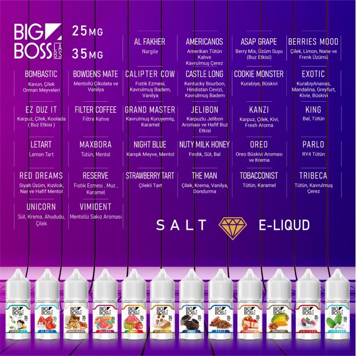 Big Boss 10 Al 7 Öde Kampanyası (SALT LİKİT 30 ML)  en uygun fiyatlar ile eliptod.com da! Big Boss 10 Al 7 Öde Kampanyası (SALT LİKİT 30 ML) özellikleri, fiyatı, incelemesi, yorumları ve taksit seçenekleri için hemen tıklayın!