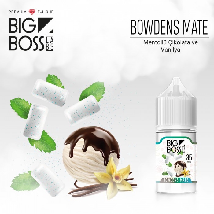 Big Boss Bowdens Mate 30 ML Salt Likit  en uygun fiyatlar ile eliptod.com da! Big Boss Bowdens Mate 30 ML Salt Likit özellikleri, fiyatı, incelemesi, yorumları ve taksit seçenekleri için hemen tıklayın!