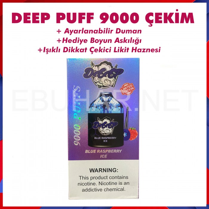 Deepbar 9000 Blue raspberry ice  en uygun fiyatlar ile eliptod.com da! Deepbar 9000 Blue raspberry ice özellikleri, fiyatı, incelemesi, yorumları ve taksit seçenekleri için hemen tıklayın!