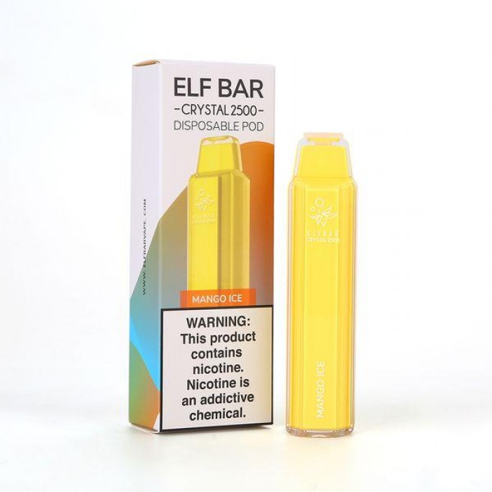 Elfbar Crystal 2500 Mango Ice  en uygun fiyatlar ile eliptod.com da! Elfbar Crystal 2500 Mango Ice özellikleri, fiyatı, incelemesi, yorumları ve taksit seçenekleri için hemen tıklayın!