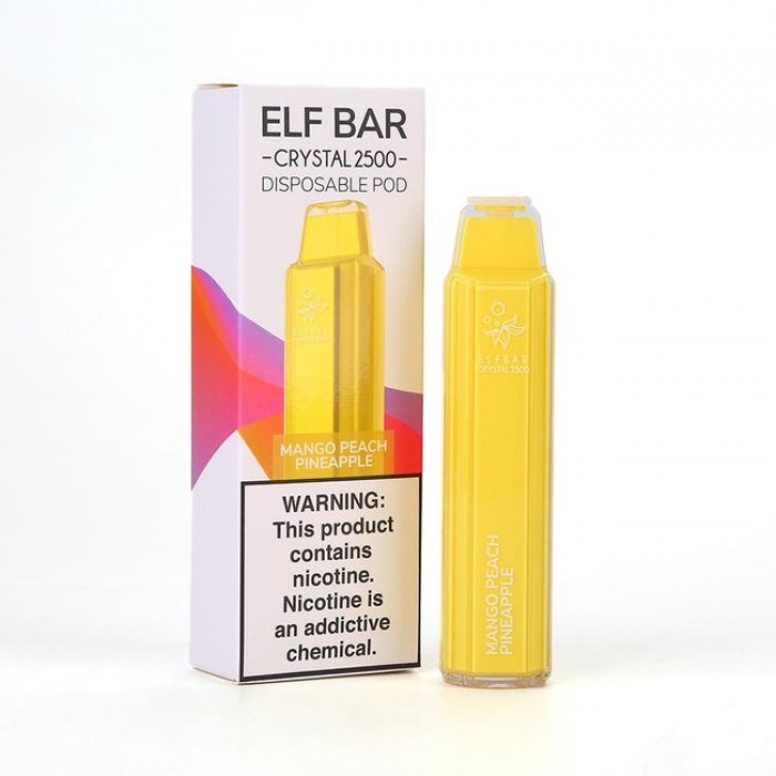 Elfbar Crystal 2500 Mango Peach Pineapple  en uygun fiyatlar ile eliptod.com da! Elfbar Crystal 2500 Mango Peach Pineapple özellikleri, fiyatı, incelemesi, yorumları ve taksit seçenekleri için hemen tıklayın!