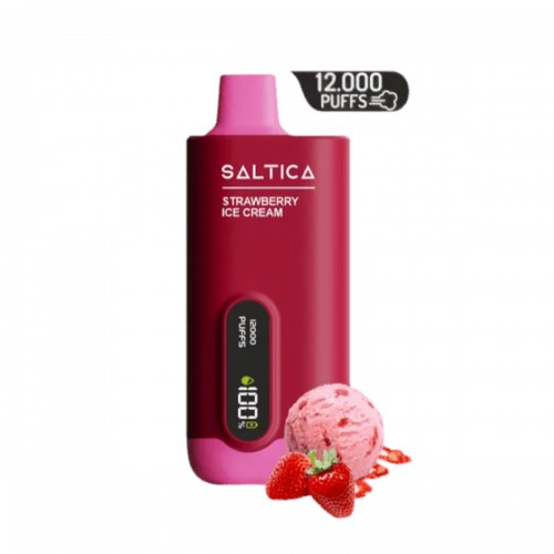 Saltica 12000 Puff Strawberry ice Cream Ekranlı