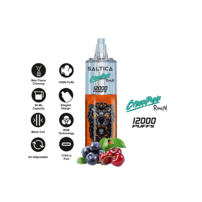 Saltica Cyberpunk 12000 Blueberry Cherry  en uygun fiyatlar ile eliptod.com da! Saltica Cyberpunk 12000 Blueberry Cherry özellikleri, fiyatı, incelemesi, yorumları ve taksit seçenekleri için hemen tıklayın!