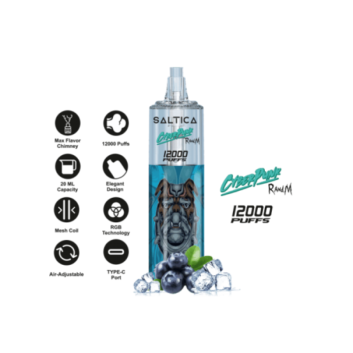 Saltica Cyberpunk 12000 Blueberry Ice  en uygun fiyatlar ile eliptod.com da! Saltica Cyberpunk 12000 Blueberry Ice özellikleri, fiyatı, incelemesi, yorumları ve taksit seçenekleri için hemen tıklayın!