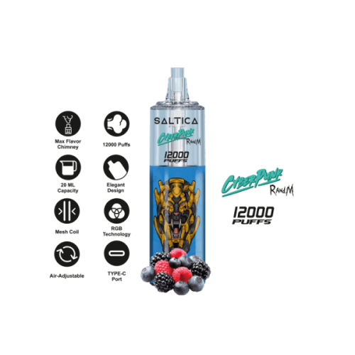 Saltica Cyberpunk 12000 Blueberry Sour Raspberry