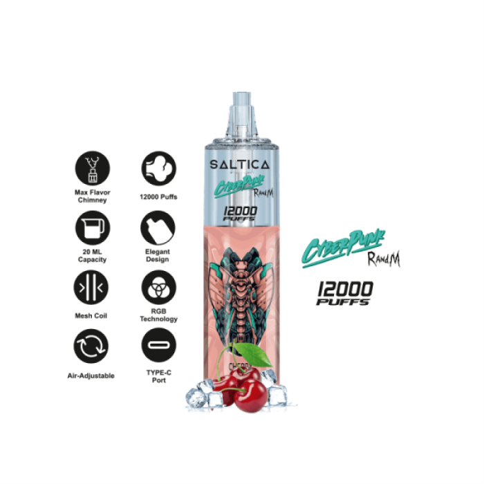 Saltica Cyberpunk 12000 Cherry Ice  en uygun fiyatlar ile eliptod.com da! Saltica Cyberpunk 12000 Cherry Ice özellikleri, fiyatı, incelemesi, yorumları ve taksit seçenekleri için hemen tıklayın!