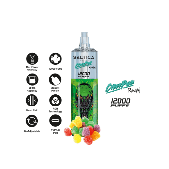 Saltica Cyberpunk 12000 Gummy Drop  en uygun fiyatlar ile eliptod.com da! Saltica Cyberpunk 12000 Gummy Drop özellikleri, fiyatı, incelemesi, yorumları ve taksit seçenekleri için hemen tıklayın!