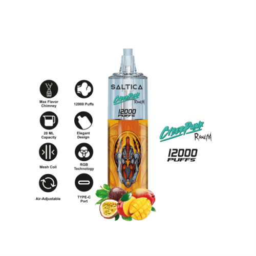 Saltica Cyberpunk 12000 Mango Passion Fruit