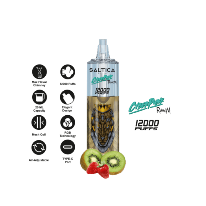 Saltica Cyberpunk 12000 Strawberry Kiwi  en uygun fiyatlar ile eliptod.com da! Saltica Cyberpunk 12000 Strawberry Kiwi özellikleri, fiyatı, incelemesi, yorumları ve taksit seçenekleri için hemen tıklayın!