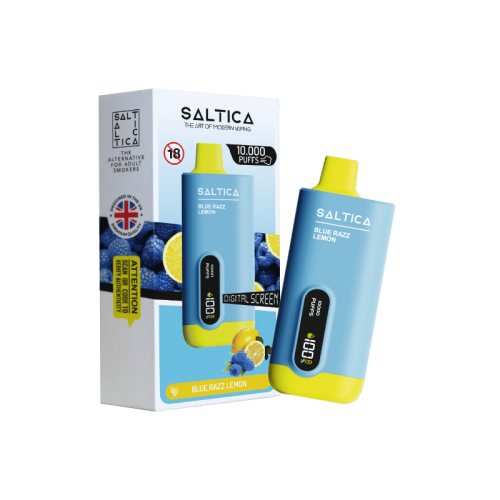 Saltica Blue Razz Lemon 10000 Çekim Ekranlı Dijital Kullan At Puff