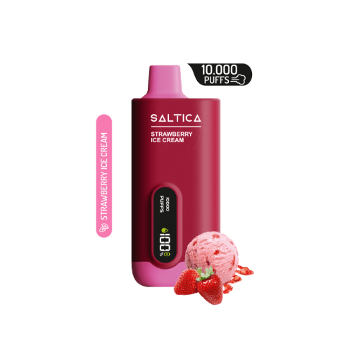 Saltica Strawberry Ice Cream 10000 Çekim Ekranlı Dijital Kullan At Puff