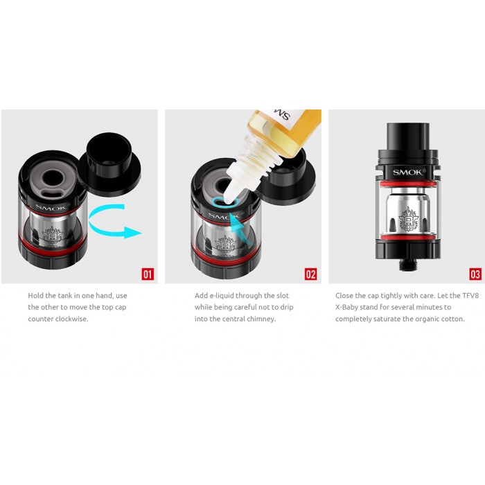 SMOK TFV8 X-Baby Atomizer  en uygun fiyatlar ile eliptod.com da! SMOK TFV8 X-Baby Atomizer özellikleri, fiyatı, incelemesi, yorumları ve taksit seçenekleri için hemen tıklayın!