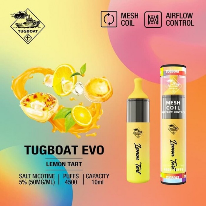 Tugboat Evo 4500 Lemon tart  en uygun fiyatlar ile eliptod.com da! Tugboat Evo 4500 Lemon tart özellikleri, fiyatı, incelemesi, yorumları ve taksit seçenekleri için hemen tıklayın!