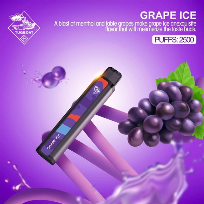 Tugboat XXL 2500 Grape Ice  en uygun fiyatlar ile eliptod.com da! Tugboat XXL 2500 Grape Ice özellikleri, fiyatı, incelemesi, yorumları ve taksit seçenekleri için hemen tıklayın!