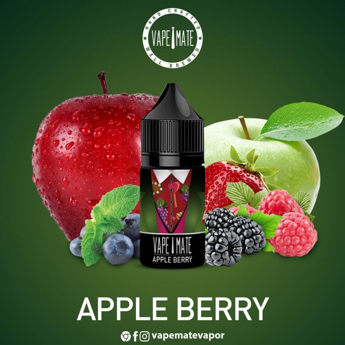 Vape Mate Apple Berry 30 ML Likit  en uygun fiyatlar ile eliptod.com da! Vape Mate Apple Berry 30 ML Likit özellikleri, fiyatı, incelemesi, yorumları ve taksit seçenekleri için hemen tıklayın!