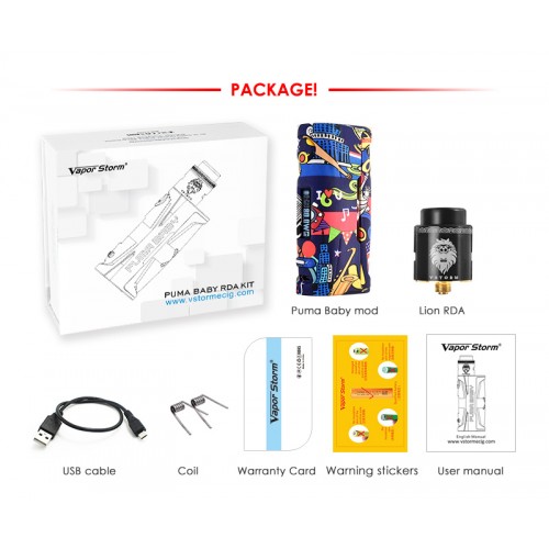 Vapor Storm Puma Baby 80 W Rda Elektronik Sigara Kit